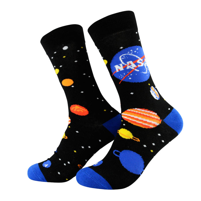 calcetin largo algodon nasa planetas