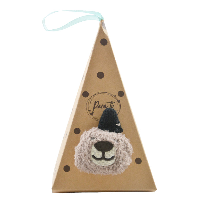 calcetin largo toalla oso azul 4018-9