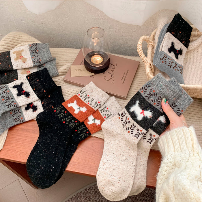 calcetin algodon largo perros gruesos 4014