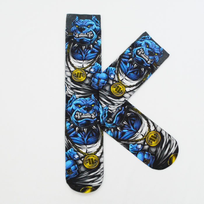 calcetin sublimado largo bulldog collar poliester 3D-85