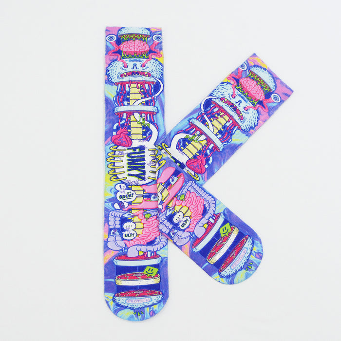 calcetin sublimado largo monstruo carne poliester 3D-57