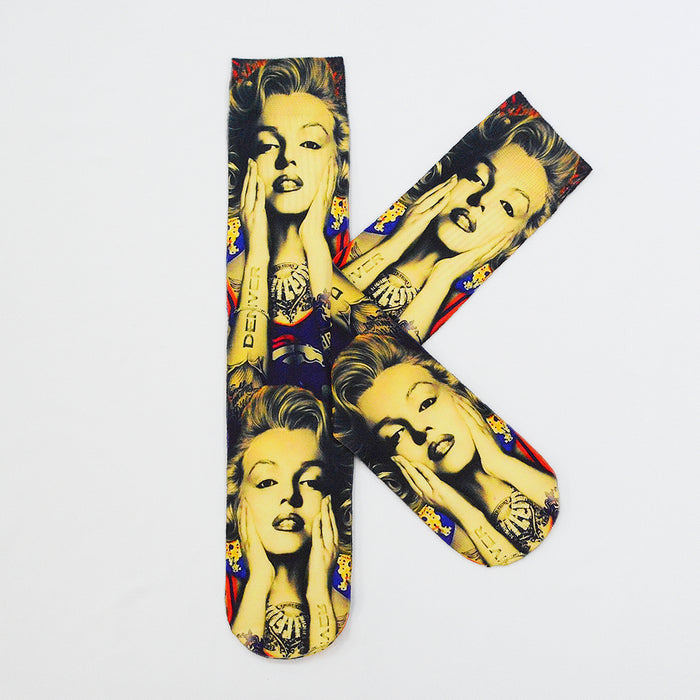 calcetin sublimado marilyn monroe poliester 3D-66