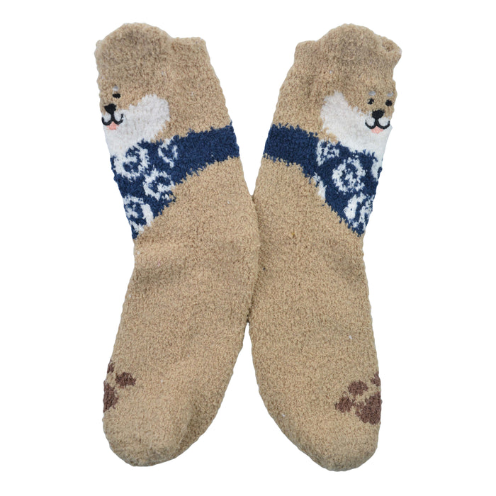 calcetin toalla largo perro beige 4019-3