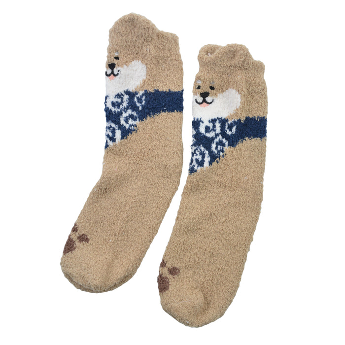 calcetin toalla largo perro beige 4019-3