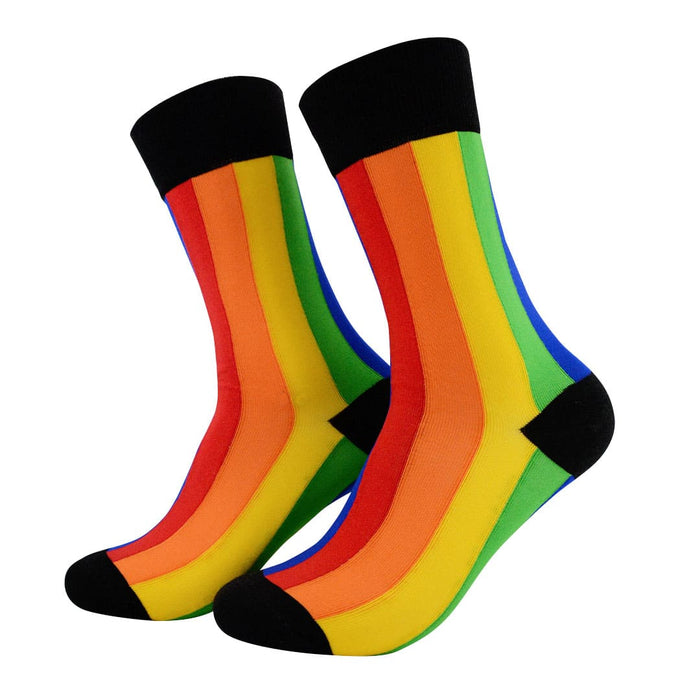 calcetines algodon largo lineas colores talla 35-40