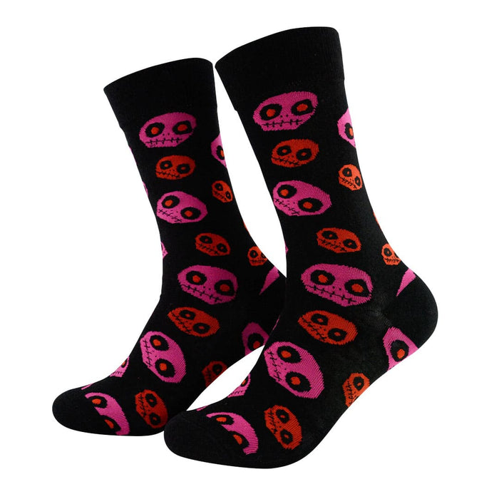 calcetines algodon largos claveras colores talla 35-40