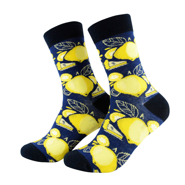 calcetines algodon limones largos