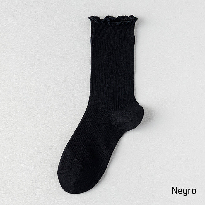 calcetines de encaje malla ahuecado largo