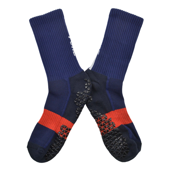 calcetines largo poliester futbol azul 4021-4