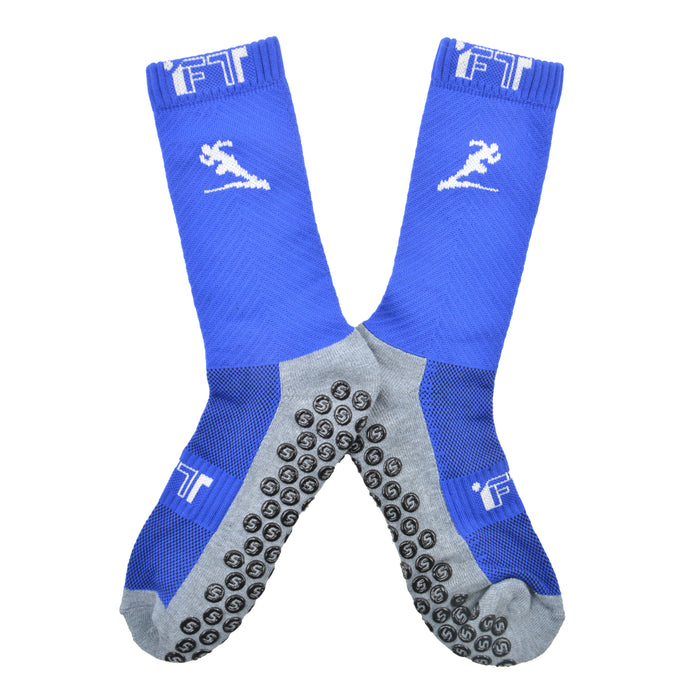 calcetines largos poliester futbol azul 4022-4
