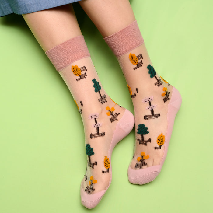 calcetines largos malla transparentes mujer 35-40 modelo 1829-10-2