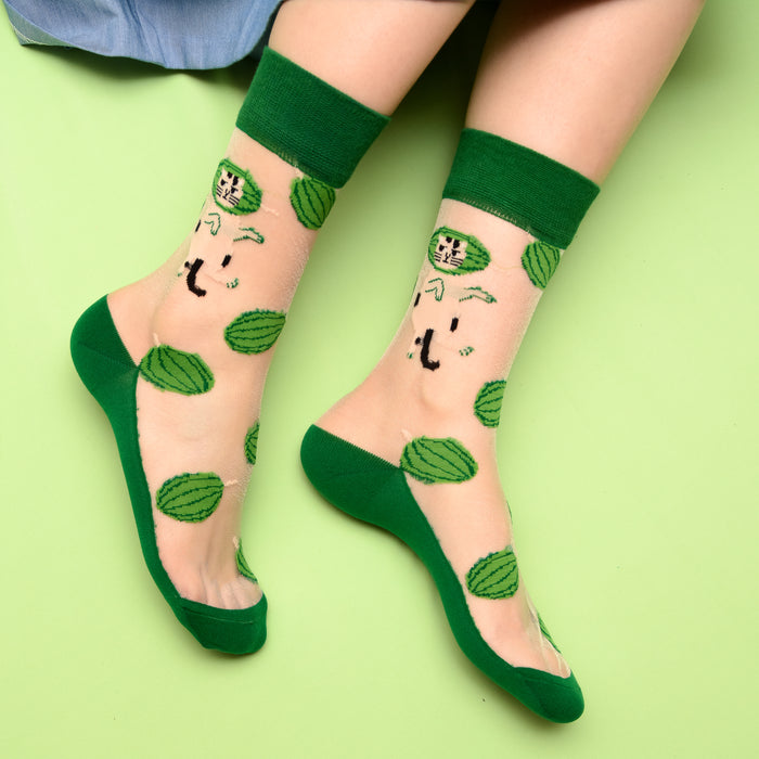 calcetines largos malla transparentes mujer 35-40 modelo 1829-3-2