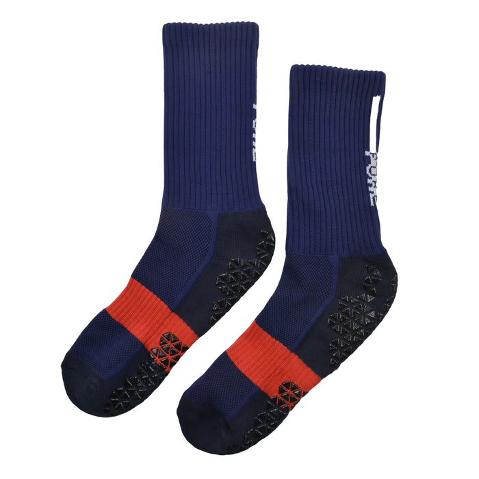 calcetines largos poliester futbol azul 4021-4