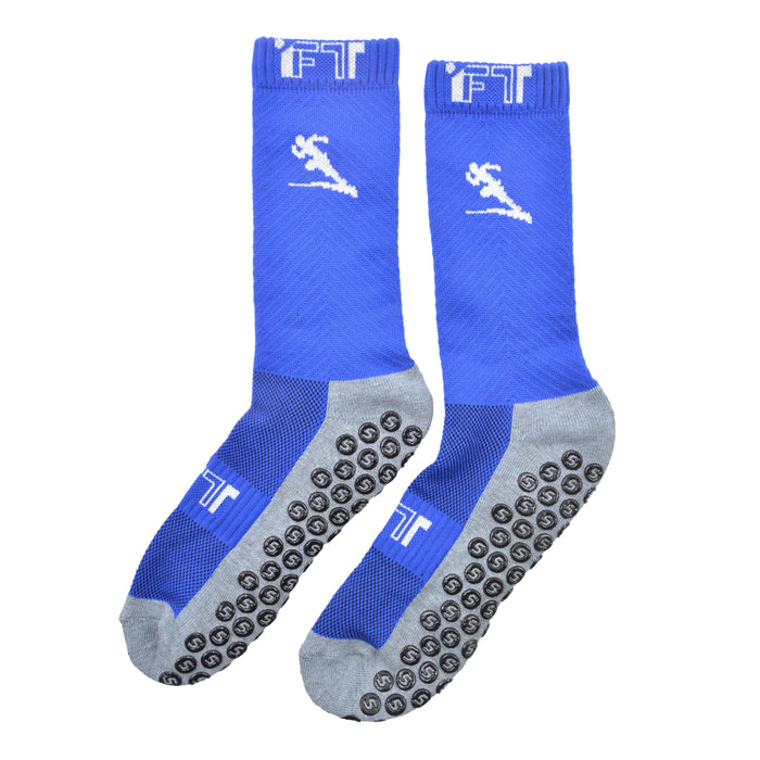 calcetines largos poliester futbol azul 4022-4