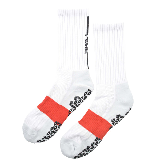 calcetines largos poliester futbol blanco 4021-2