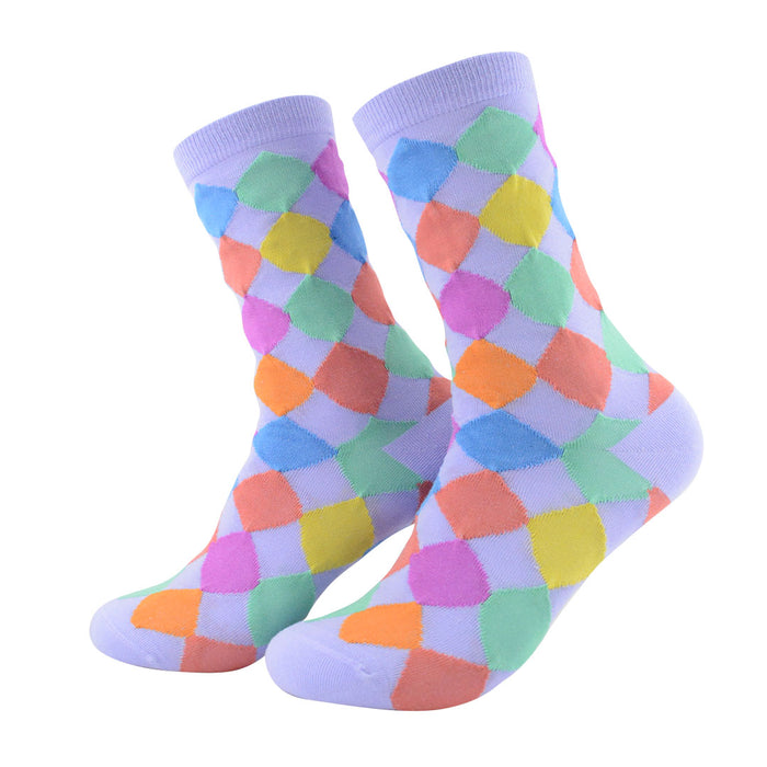 calcetines texturizada rombos colores