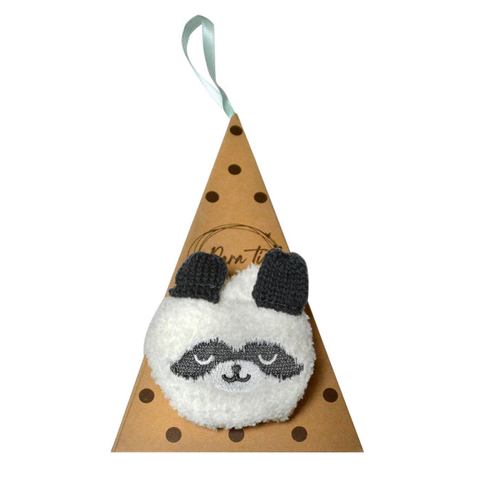 cancetin toalla grueso invierno mapache blanco rayas grises animal caja