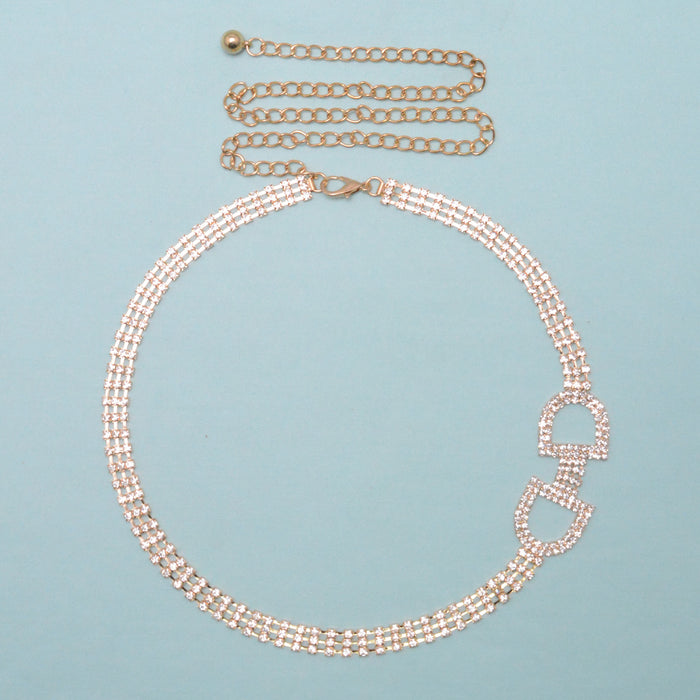 cinturon strass brillo cadena metal dorado 3382-2