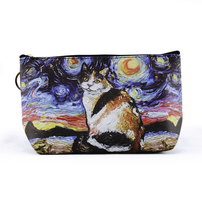 cosmetiquero gato calico arte gogh pintura