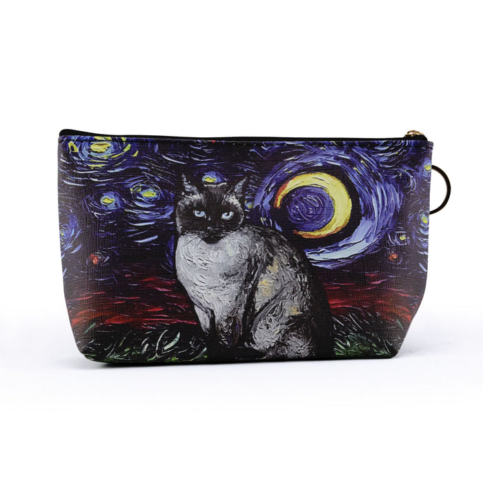 cosmetiquero gato luna pintura arte gogh