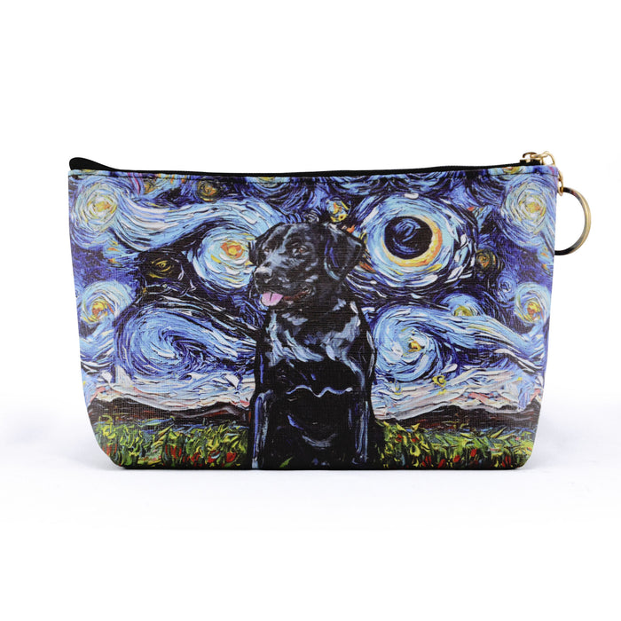 cosmetiquero perro labrador negro arte gogh pintura