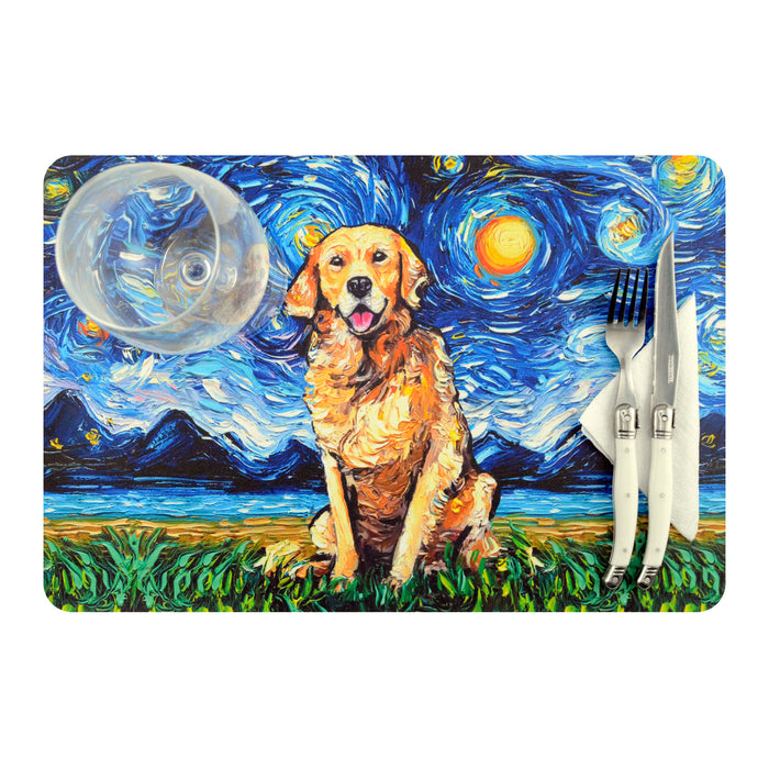 individual mesa mouse pad perro golden van gogh arte pintura