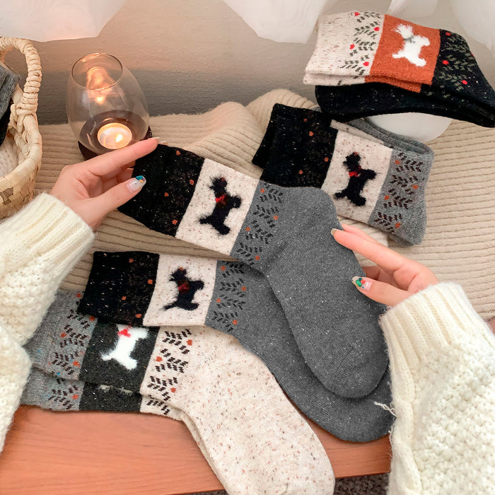 mesa calcetin algodon largo perros gruesos 4014