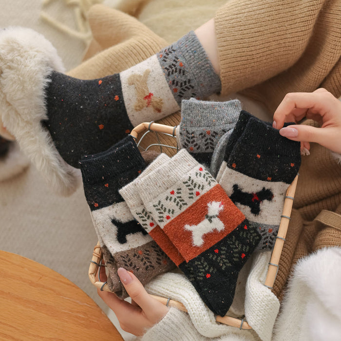 calcetin algodon largo perros gruesos 4014