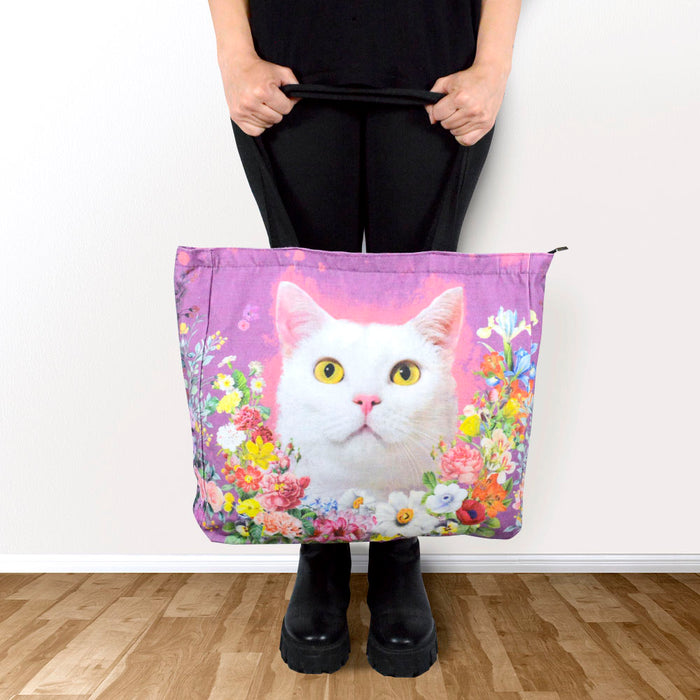 modelo gato blanco floral floreado 3611_3