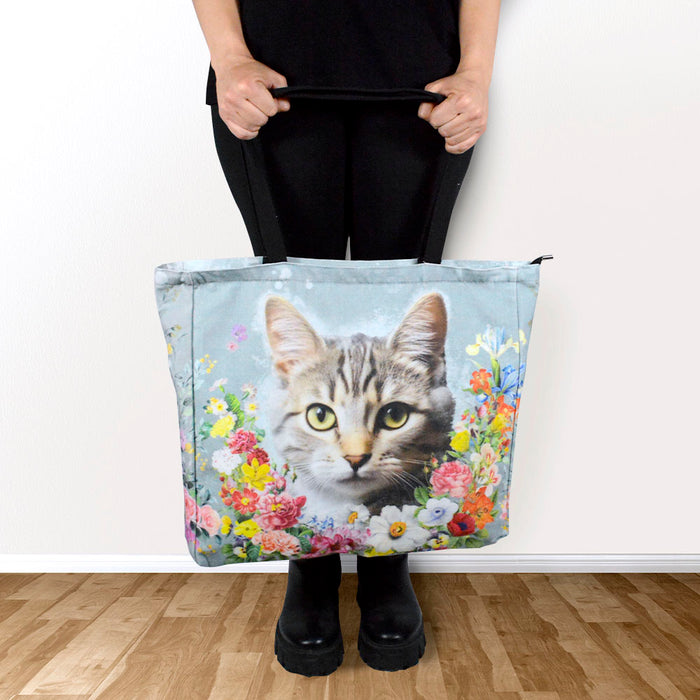 modelo gato gris floral floreado 3609_3