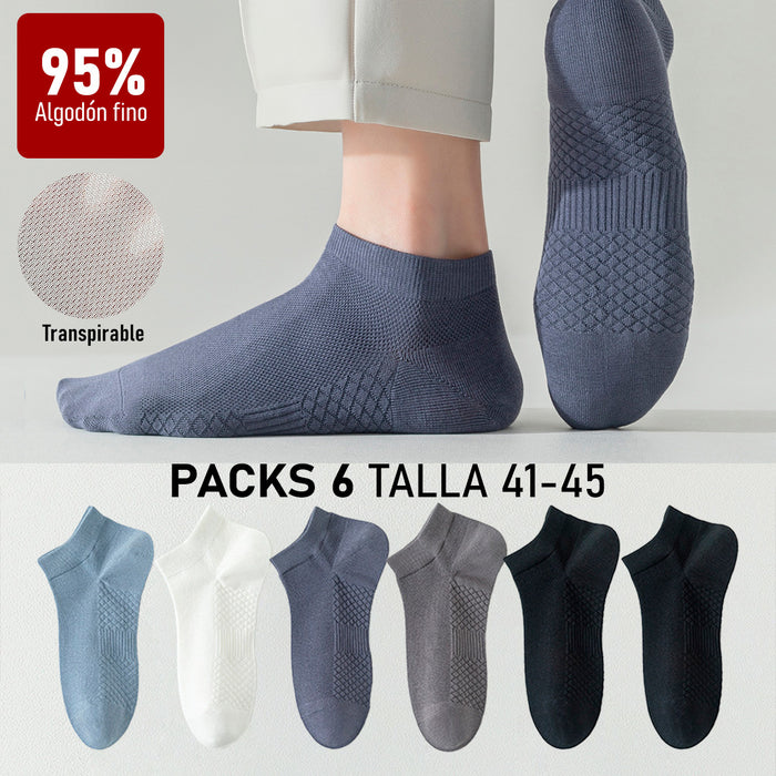 pack calcetin corto transpirable hombre