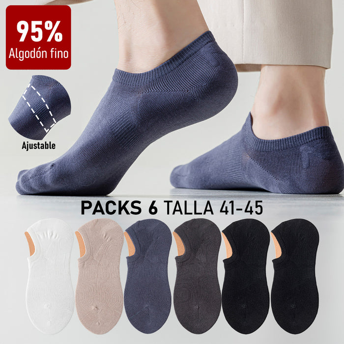 pack calcetin invisible ajustable hombre