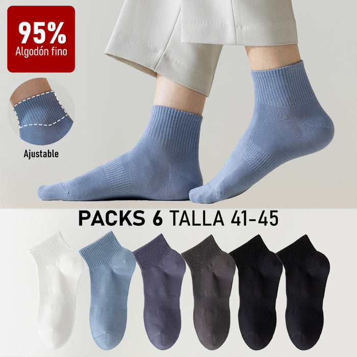 pack calcetin media pierna ajustable hombre