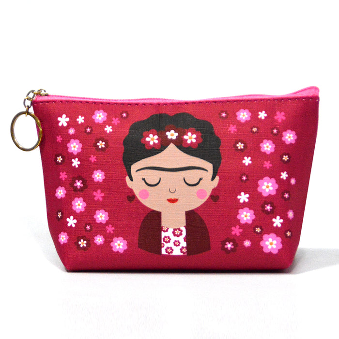 portada cosmetiquero frida khalo frambuesa fucsia 2140