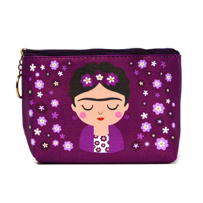 portada cosmetiquero frida khalo morado uva 2140
