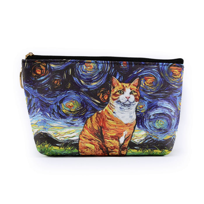 portada cosmetiquero gato rubio pintura arte van gogh