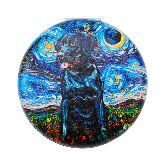 portada espejo doble cara macarron perro metal vidrio labrador negro van gogh pintura arte