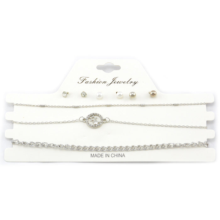 set 3 collares choker aros accesorios moda tornasol plateado estrella_strass_brillo_3021-1