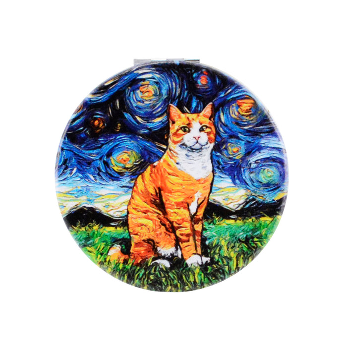 Espejo de Cartera Gato Amarillo