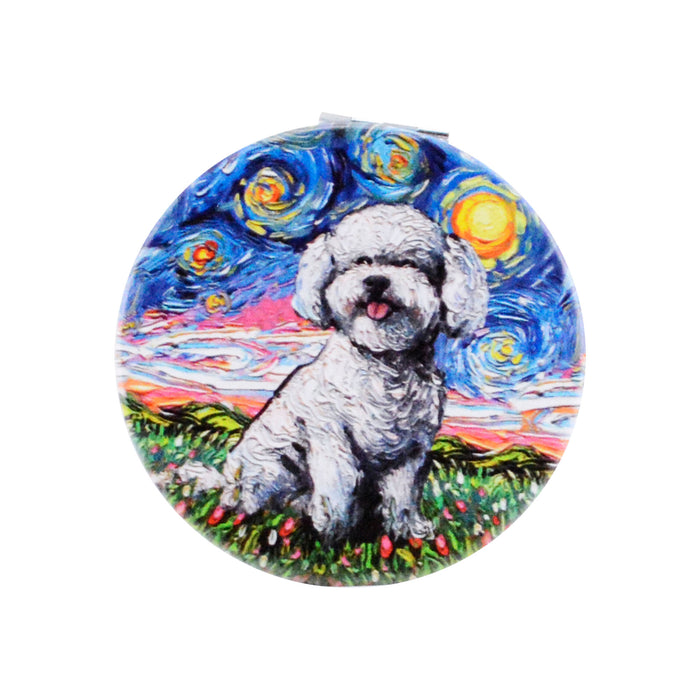 Espejo de Cartera Perro Poodle
