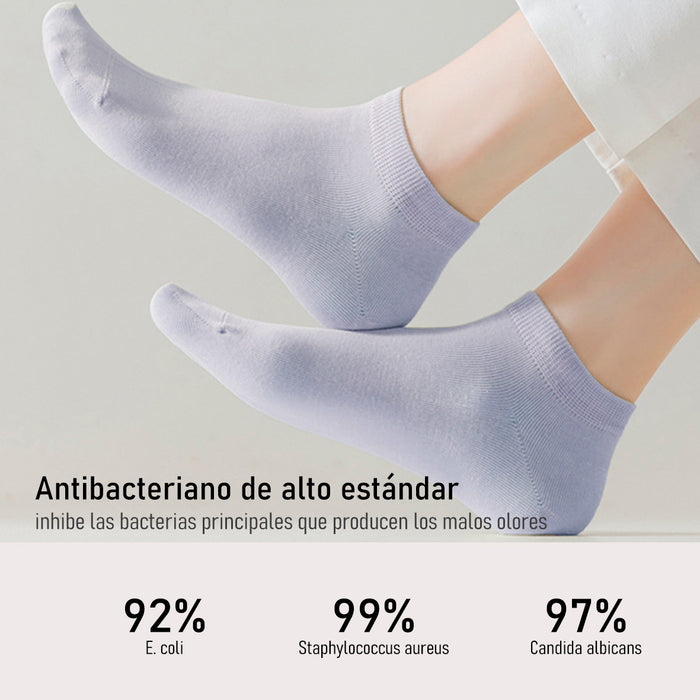 Pack 6 Calcetines Cortos Algodón Antibacteriano 36-40