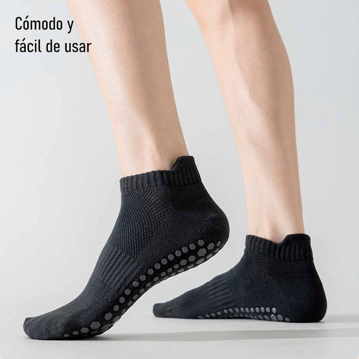 Calcetín Deportivo Yoga Antideslizante Corto Negro 41-45