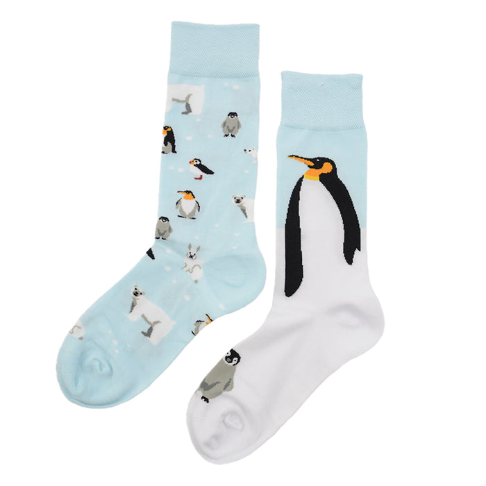 Calcetines AB Doble Diseño Pingüino y Oso Polar