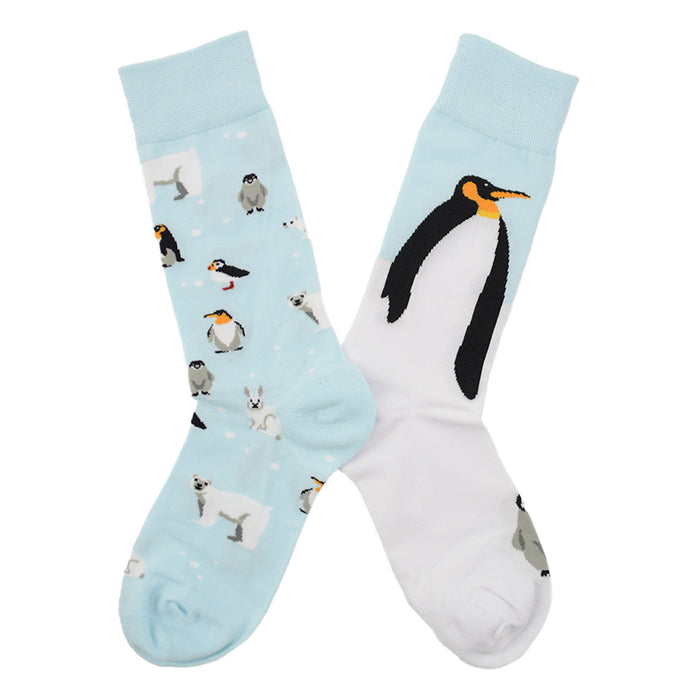 Calcetines AB Doble Diseño Pingüino y Oso Polar