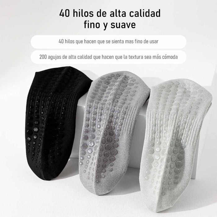 Calcetín Deportivo Yoga Antideslizante Largo Blanco 41-45