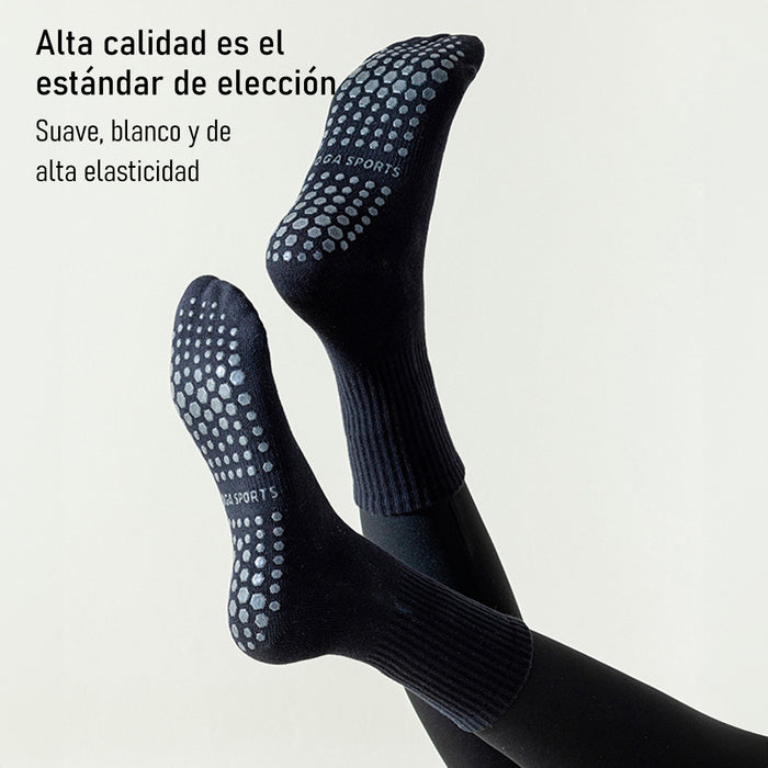 Calcetín Deportivo Yoga Antideslizante Ajustable Negro