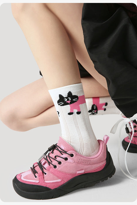 Calcetines Gato Rosado