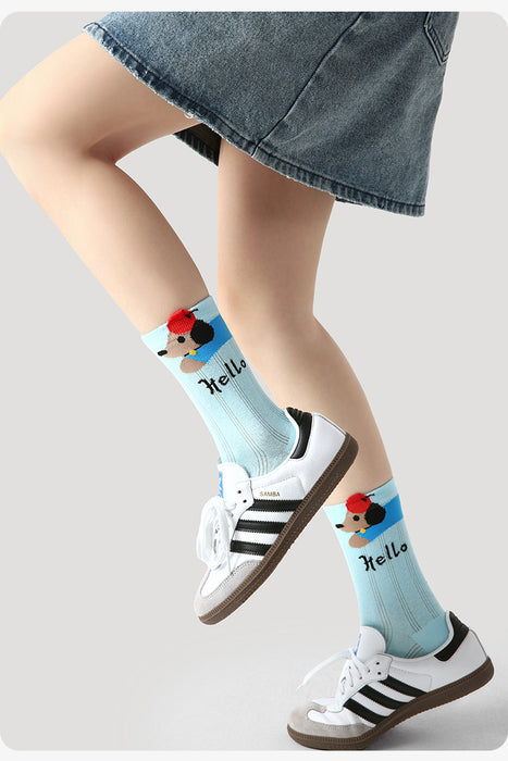 Calcetines Perro Salchicha con Ropa