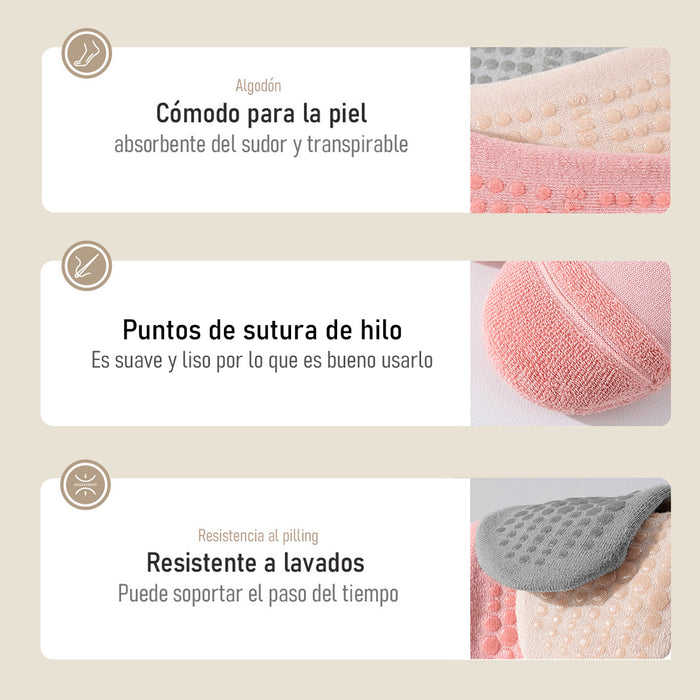 Calcetín Deportivo Yoga Antideslizante invisible Negro