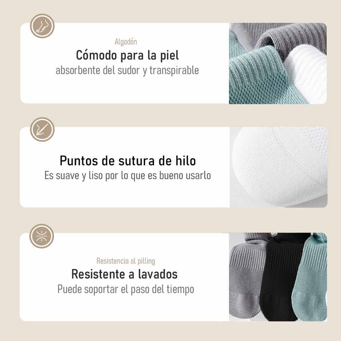 Calcetín Deportivo Yoga Antideslizante Corto Verde 41-45